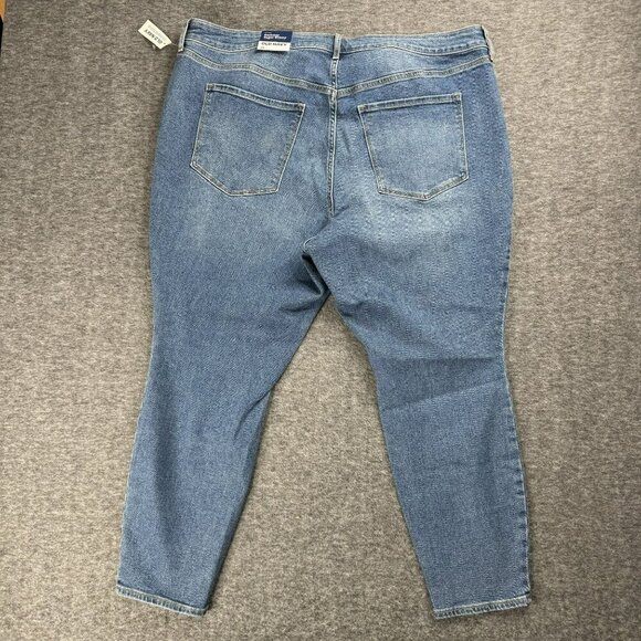 Old Navy Womens Mid-Rise Skinny Jeans Size 26 Light Blue Faded Plus size New - Picture 2 of 9